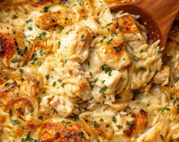 One Pot Chicken Orzo Casserole