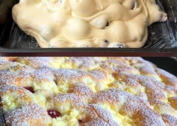 Quick 5-Minute Quark Cherry Cake