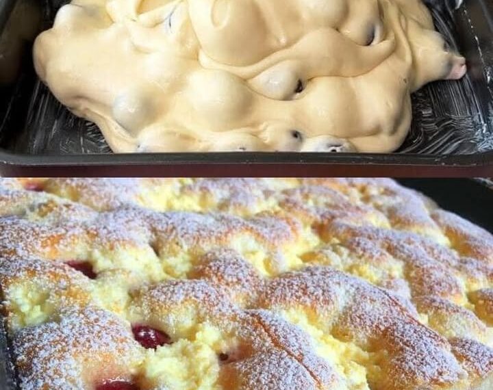 Quick 5-Minute Quark Cherry Cake