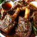 Slow-Braised Lamb Shanks in a Rich Herbed Gravy