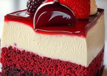 Red Velvet Strawberry Cheesecake – Creamy & Stunning Dessert Recipe