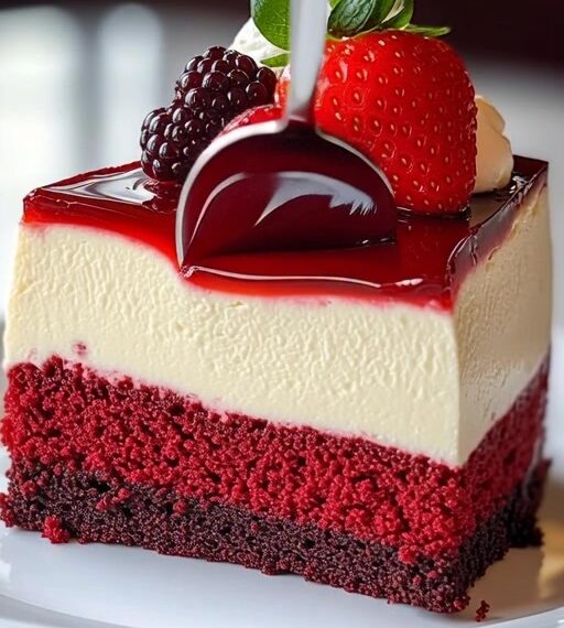 Red Velvet Strawberry Cheesecake – Creamy & Stunning Dessert Recipe
