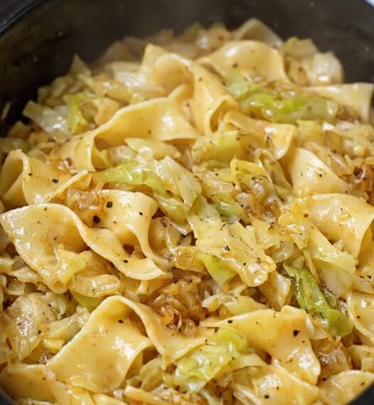 Slow Cooker Amish Cabbage Noodles (Easy Buttery Comfort Food Recipe)