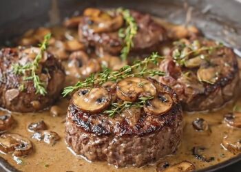Filet Mignon in Creamy Mushroom Sauce: An Indulgent Homemade Delight