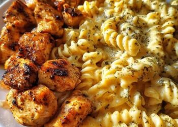 Creamy Garlic Chicken & Cheesy Rotini