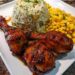 Honey Glazed Chicken Drumsticks with Rice & Corn