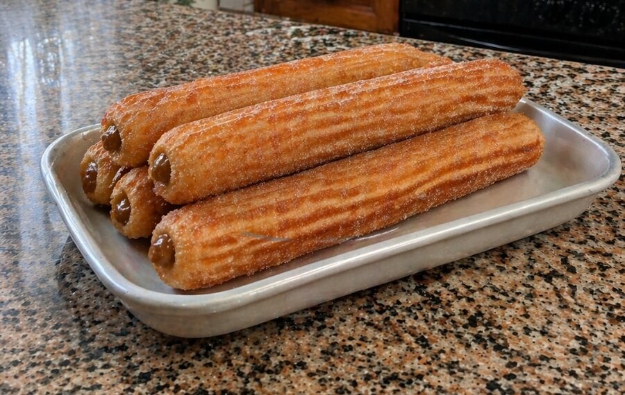 Traditional homemade churros