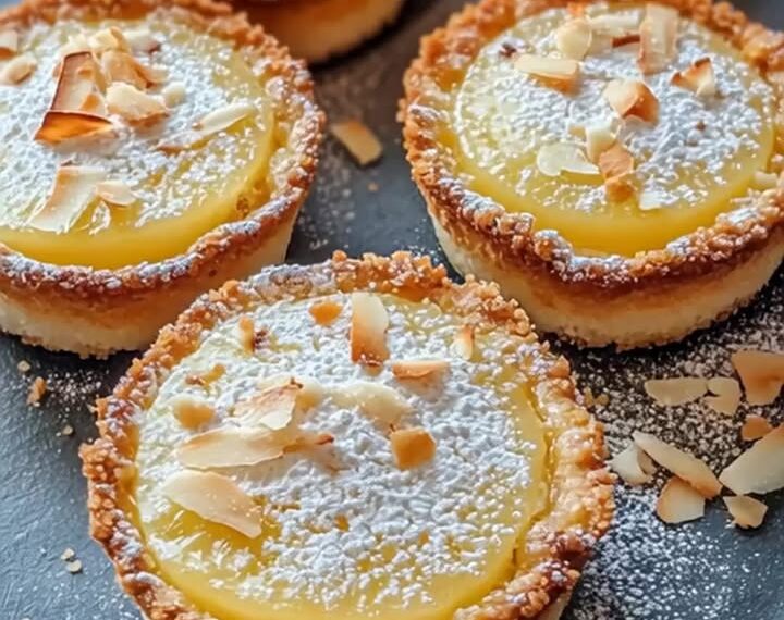 Zesty Lemon Coconut Impossible Pies with Toasted Coconut Bliss