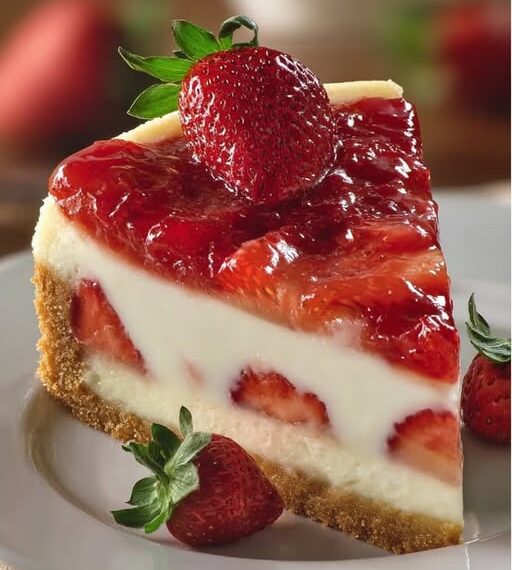 Strawberries and Cream Dream Layer Cheesecake Cake
