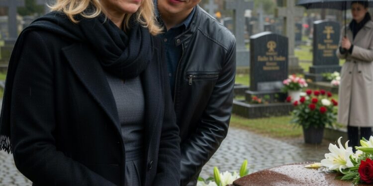 The farewell at the grave