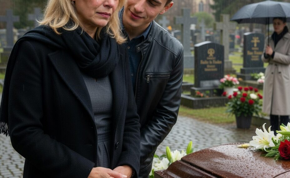 The farewell at the grave