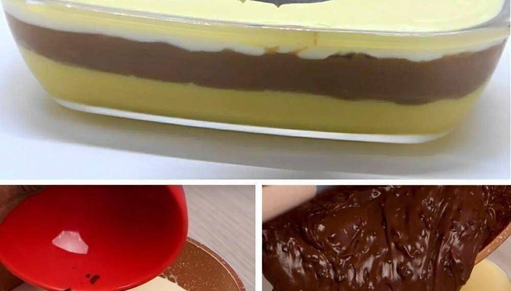 Creamy 3-layer dessert: the perfect recipe to serve at the holidays