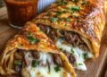 Mozzarella Cheesesteak Stromboli