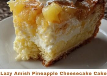 Lazy Amish Pineapple Cheesecake Cake