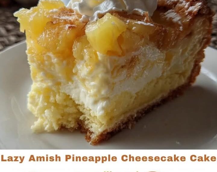 Lazy Amish Pineapple Cheesecake Cake