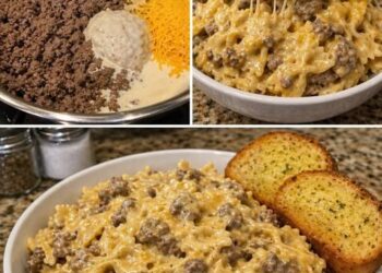 Creamy Cheesy Beef Bowtie Pasta