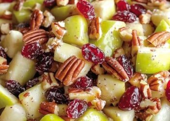 Apple Salad with Honeycrisp Apples, Celery, Grapes, Pecans, and Dried Cranberries