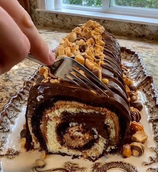 Reese’s Peanut Butter Cup Roll Cake