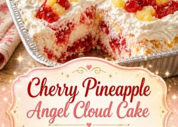 Cherry Pineapple Angel Cloud Cake