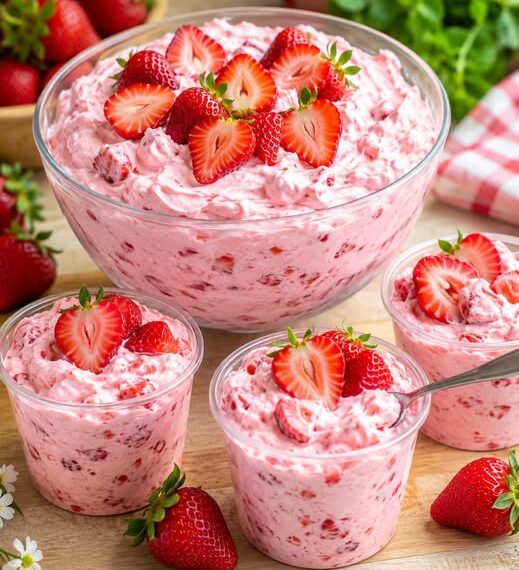 Strawberry Cloud Dessert – Ready in Just 5 Minutes