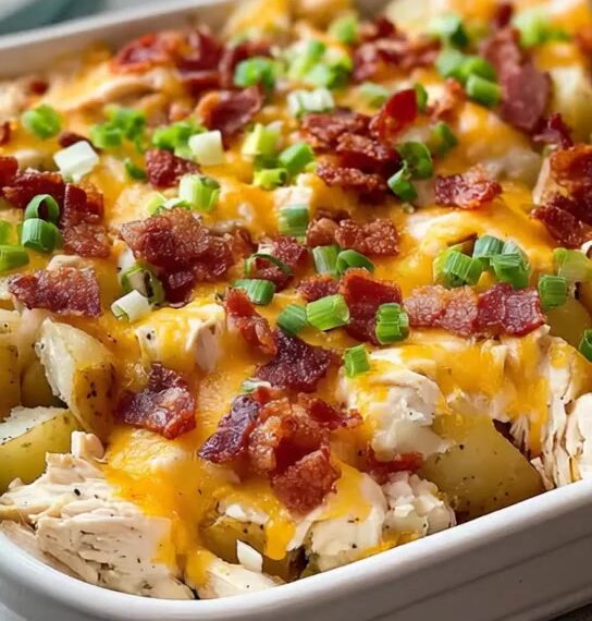 Loaded Baked Potato Chicken Casserole for Ultimate Comfort