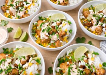 Street Corn Chicken Rice Bowl