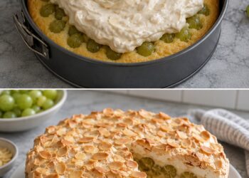 Gooseberry pie with meringue