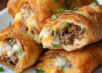 Egg rolls with philly cheesesteaks flavour