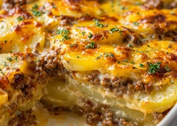 Cheesy Hamburger Potato Casserole
