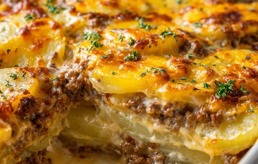 Cheesy Hamburger Potato Casserole