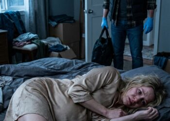 The night I came home early from a business trip and found my pregnant wife lying in the dark, her silk nightgown on backward and the floor marked with a damp towel and dark stains, something icy passed through my chest before I even understood what I was looking at.