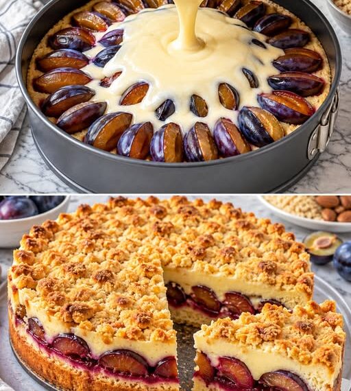 Plum Cream Cake 🍰