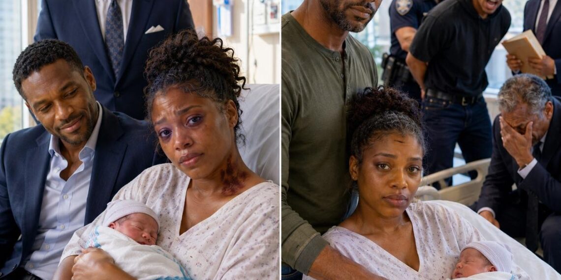 I was holding my newborn when my uncle walked into the hospital room and saw the dark handprints on my neck.