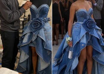My Stepmom Laughed at the Prom Dress My Brother Sewed From Our Late Mom’s Jeans — By the End of the Night, the Whole School Knew the Truth