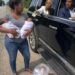 A divorced millionaire was driving his fiancée home when he unexpectedly saw his homeless ex-wife on the street.