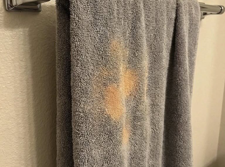 Why your towels are getting orange stains that won’t wash out