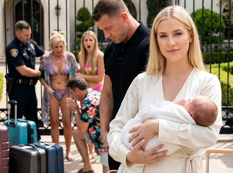 I came home with my newborn and couldn’t unlock the front door. When I called my husband, who was relaxing at a luxury resort, he casually laughed, “Oh, I changed the locks last week. You can stay with your mom until I get back.”So I sold the house and waited. The moment he returned, his scream could be heard down the entire street…
