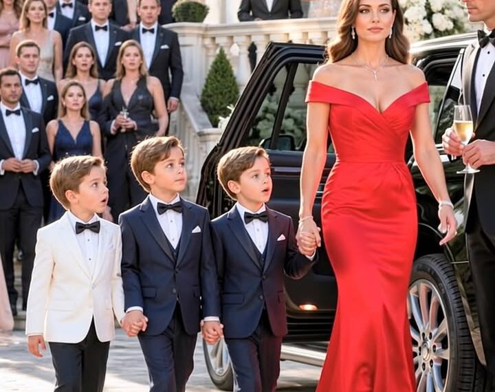 I Took My 5-Year-Old Triplets to My Millionaire Ex-Husband’s Wedding… And The Second His Family Saw Them, The Whole Mansion Went De@d Silent. Then the Bride Opened a Locked Folder—and Revealed Why My Children Had Been Erased Before They Were Born.