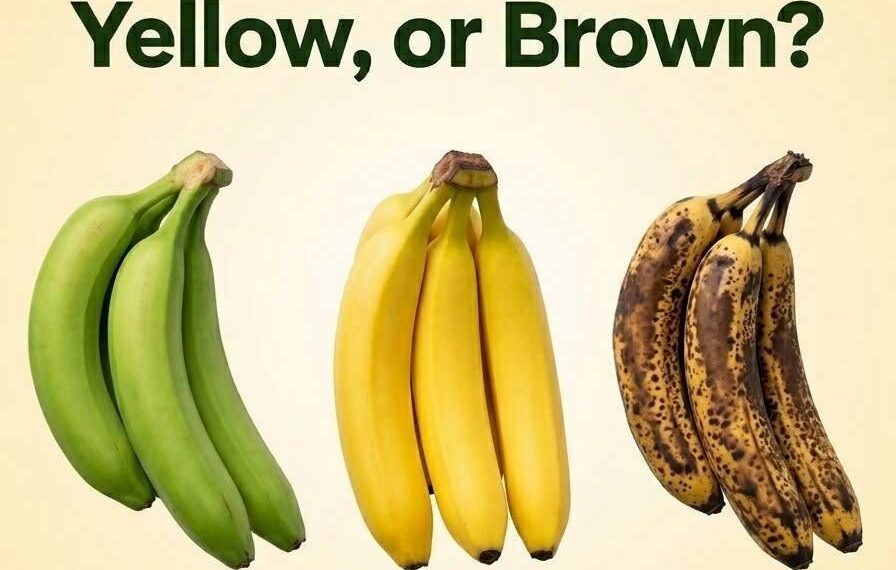 Which Banana Is the Healthiest? 🍌 Green, Yellow, or Brown — The Answer Might Surprise You! 👀