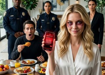 My husband hit me and smashed my laptop to destroy evidence of his affair and embezzlement. The next morning, when he walked downstairs to the smell of his favorite meal, he smirked and said, ‘So you finally realized you were wrong, huh?’. But when he saw exactly who was sitting at the table, his arrogance turned into pure panic.