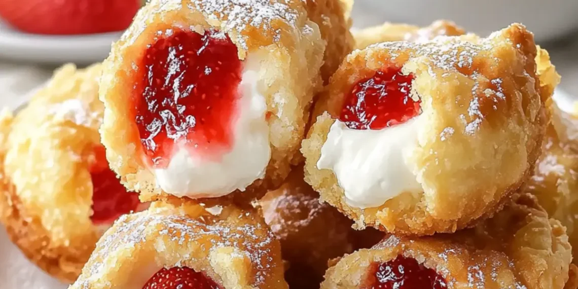 Delicious Deep Fried Strawberry Cheesecake Pies to Savor