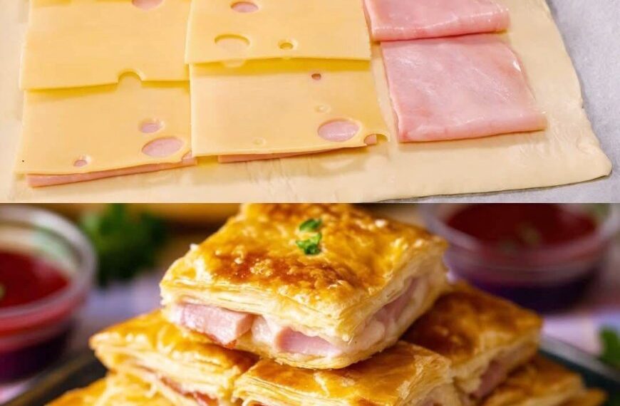 Quick food for lazy people; I could eat puff pastry with ham and cheese all the time.