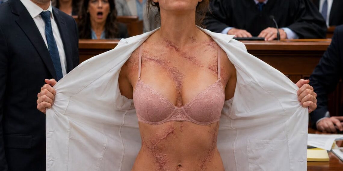 My husband thought I was just a weak housewife, someone he could bruise, silence, and lie about forever. But in court, I stood before the judge, opened my coat, and showed the scars he had explained away. “Objection?” I asked calmly. “Then let me testify.” As a former forensic doctor, I named the impact angle, healing timeline, and weapon type—until every sentence of his story collapsed.