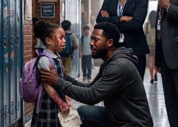 “My teacher hurts me when no one is watching,” my 6-year-old sobbed, showing me her bruised arm. The principal sneered, “She fell on the playground, stop making things up.” I said nothing, only turned my phone screen to him. His smug face instantly drained of color, his hands trembling as he stared at the screen…