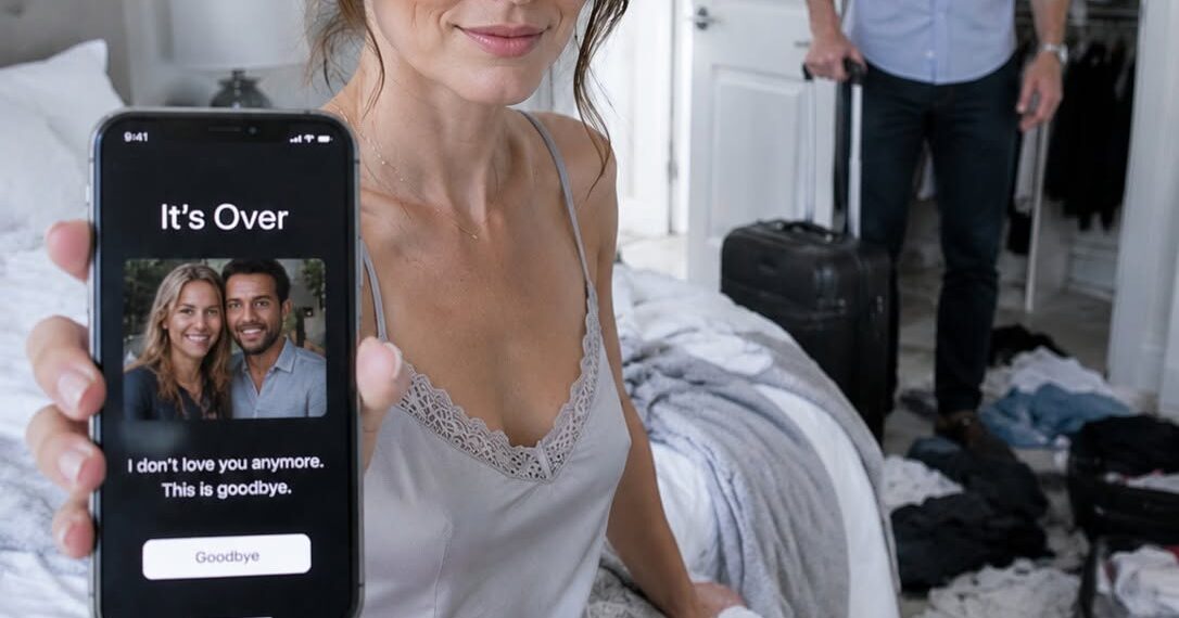 At 2 AM, my husband secretly packed his luggage and slipped out of our bedroom like a thief. Thirty minutes later, he sent me a photo of himself and his mistress at the airport, smiling beside the words, “Goodbye, useless woman! I’ve stripped you of all your assets!” I just chuckled.