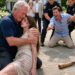 My daughter gasped, “Dad, help,” right before the call went completely dead. I tore down the highway at 100 mph, heading straight for her in-laws’ mansion. When I arrived, my son-in-law was blocking the porch, gripping a baseball bat with a smirk on his face. “This is a private family matter,” he said coldly. “Your daughter had to be disciplined.”