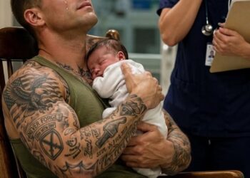 A 6-foot-4 combat veteran with severe burn scars and trembling hands walked into our NICU. He didn’t look like he belonged. Then, the abandoned, drug-addicted premature baby in bed 7 started crying.