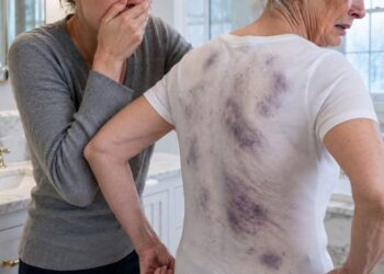 I returned home to visit my elderly mother, but when I offered to help her bathe, she suddenly pulled away in fear. “Please,” she whispered, holding her coat tightly around herself. “Don’t take it off.”