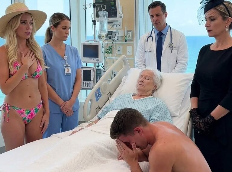 I called my husband thirty times to tell him his mother was dying — but while I sat alone in the ER, he was relaxing on a tropical island with his mistress.I held her hand until her final breath, arranged the entire funeral by myself, left my wedding ring beside the divorce papers, and disappeared without a word.