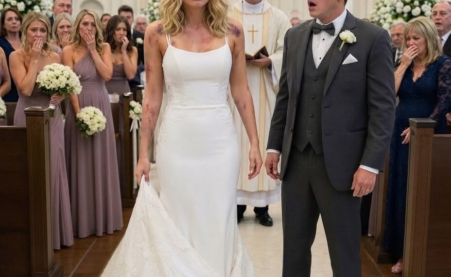 At the wedding altar, the groom squeezed my hand and sneered, “From today on, you belong to me. Know your place.”